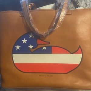 Dooney & Bourke Brown and Red Tote